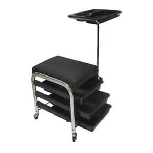 Wss S Modern Pedicure Stool Chair Rolling Storage Tray Cart Fashion Leather <b>Salon</b> <b>Furniture</b> Hair <b>Salon</b> Manicure Station Living - Product Image 4