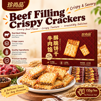 Biscuits croustillants fourrés au bœuf, riches en protéines, sans graisses trans, adaptés à la vente en gros aux fabricants