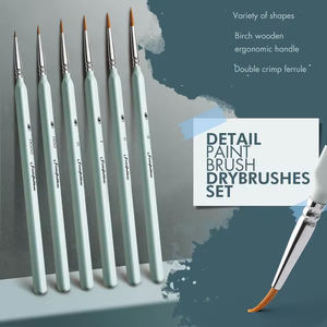 Pinceaux fins pour peinture miniature <span class=keywords><strong>Fontainebleau</strong></span> Drybrush, qualité supérieure, micro-détails, ensemble de pinceaux pour peinture miniature, pour la peinture artisanale - Product Image 5