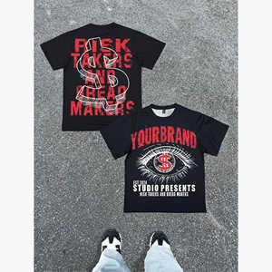 मजेदार ग्राफिक टी-शर्ट पुरुषों "केवल पैसे के लिए आँखें" आकस्मिक खेल शैली कपड़े निर्माता कस्टम डिजाइन - Product Image 5