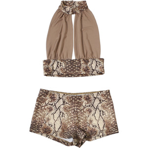 วิวิบลุค Z327ST02 ชุดฤดูร้อนสำหรับผู้หญิง ชุดเซ็กซี่แบบใหม่ เสื้อกล้ามรัดรูปคอ halter เปิดหลัง เสื้อครอปท็อป กางเกงขาสั้น ชุดสองชิ้น - Product Image 6