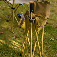 Table de cuisine de camping portable, pliable, en aluminium, pour extérieur, avec organisateur de rangement