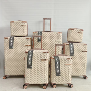 Lot de 7 valises de cabine <span class=keywords><strong>à</strong></span> roulettes, bagages de <span class=keywords><strong>voyage</strong></span> en ABS, ensemble de bagages <span class=keywords><strong>à</strong></span> roulettes - Product Image 1