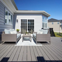 Plancher composite WPC moderne antidérapant imperméable avec couche de surface co-extrudée de 0,6 mm d'épaisseur, double face, entrepôt local aux États-Unis