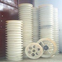 Galet de remplacement en nylon pour palan de grue, roue de guidage en nylon moulé pour câble métallique, autolubrifiant, longue durée de vie