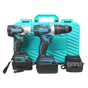 20V DIY Professional electric wrench Power Drill Tools Sets Cordless Drill Combo Set 2 in 1 Combo Kit