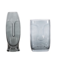 Décoration de maison minimaliste populaire personnalisée Vase à fleurs créatif en verre et cristal à tête humaine