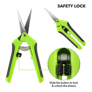 Podadora de mano para jardín, hoja recta de acero inoxidable, tijera de ajuste de poda profesional, tijera de ajuste de bonsái de jardín hidropónico - Product Image 3