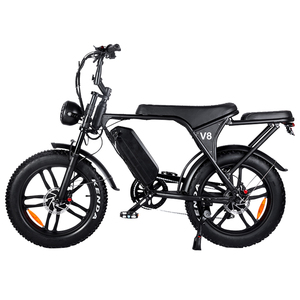 V8 Pro <span class=keywords><strong>Fatbike</strong></span> pour adultes vélo électrique 250W/1000W autonomie de 60km alimenté par batterie au lithium 25 km/h vélo électrique entrepôt UE/US - Product Image 3