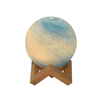 Lampe de nuit LED en verre alimentée par USB, style nordique, avec lumières étoiles, lune et planètes, intensité réglable, cadeau pour chambre à coucher et chevet