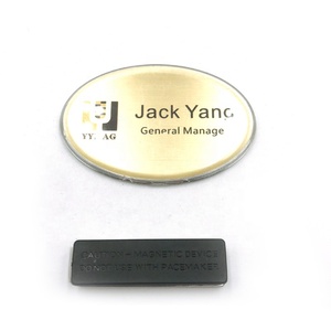 Badge nominatif vierge imprimable en plastique et métal, transparent, argenté et blanc, 3x1 pouce et 3x1,5 pouce, <span class=keywords><strong>avec</strong></span> aimant et épingle - Product Image 2