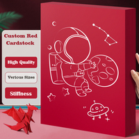 Red A2 A1 Cardstock Paper 300gsm Stiffness Double Sided for DIY Crafts Wholesale 120g Colored Paperboard Cardboard Paper