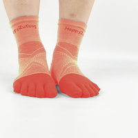 Chaussettes de sport personnalisées Coolmax à cinq doigts Chaussettes confortables de course à pied pour Pilates et yoga à cinq orteils