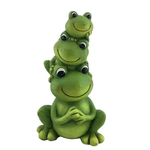 Garden Decor Outdoor Statue Yard Frog Figurines Funny Animal Sculptures Outside Patio Decorations Lawn Ornaments
