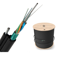 Kabel Messenger Wire Tipe 8, Single Mode/Multimode, PBT, Loose Tube, Self Supporting, untuk Pemasangan Udara, dengan jumlah inti 2, 4, 8, 12, 24, 48, 96, 144, dan 288 inti.