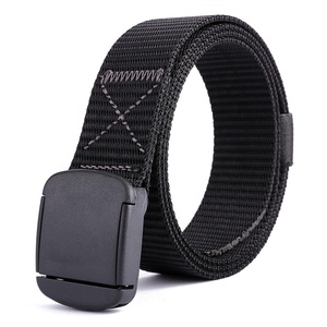 8212 hommes loisirs tressé <span class=keywords><strong>ceinture</strong></span> tactique en gros usine approvisionnement en plastique boucle tricoté ceintures - Product Image 2