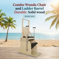 Chaise Wunda Pilates Reformer Combo MJD-W64 avec baril échelle en bois pour studio de Pilates