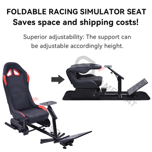 Simulateur de course GY041-2 pour PS5, cockpit pliable, siège réglable, cadre pliable complet, configuration de jeu de conduite, <span class=keywords><strong>club</strong></span> sportif - Product Image 4