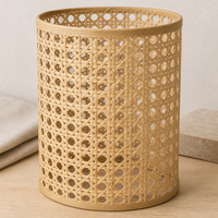 Abat-jour en bambou tissé fait main personnalisable, livraison rapide, design rustique antique, couvre-lampes pour divers types de lampes