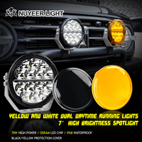 Lampe de travail ronde à LED super lumineuse de 7 pouces 70W pour camionnette tout-terrain ATV UTV 4WD 4x4 a mené la lumière de conduite avec clignotant DRL