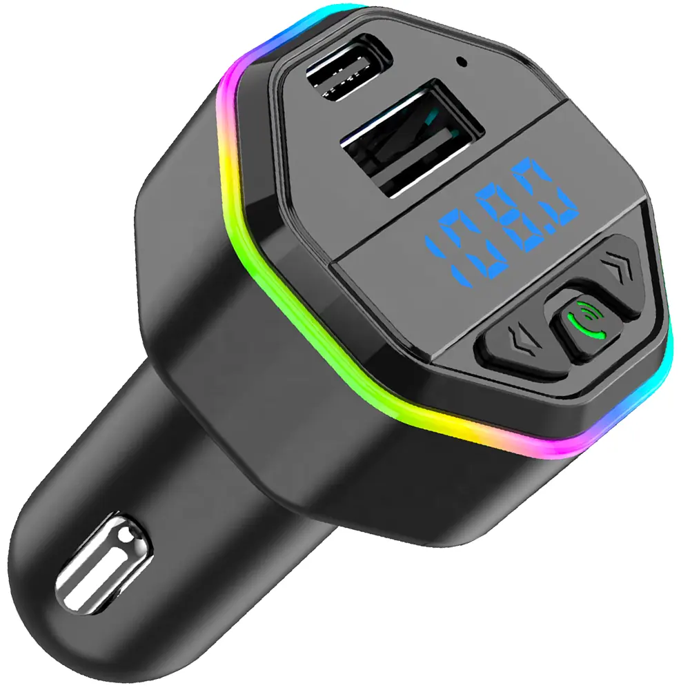 Car Mp3 Player Car Kit Adapter USB C Charger Wireless Handsfree Audio PD QC Car Charger Bluetooth fm transmitter fm modulator