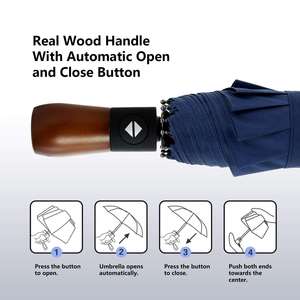 ร่มพับ 3 ตอน ปี 2025 สำหรับผู้ใหญ่ กันลม พิมพ์โลโก้ได้ ด้ามไม้หรูหรา ดีไซน์ 3 มิติ ใหม่ ขายส่งจากโรงงาน - Product Image 5