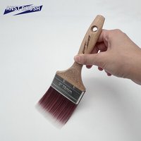 Pinceau Anst 1-4 pouces, plat, à usage général, avec manche en bois cannelé, en filament de polyester, pour une finition lisse, pinceau de peinture industriel/bricolage OEM