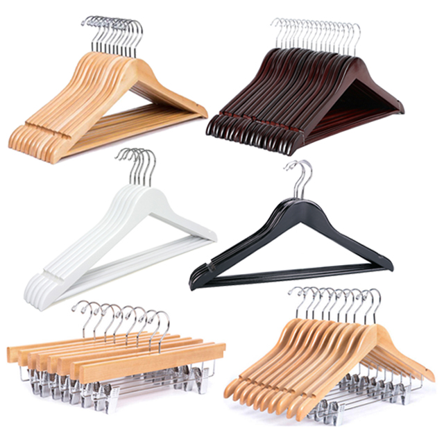 Owentek Fabriek Groothandel Kleding Houten Hangers Perchas De Madera Custom Jas Houten Hanger Met Logo Voor Kleding