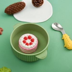 Ensemble de bols solides en silicone pour bébé, personnalisés, classiques, durables, antidérapants, sans BPA, de qualité alimentaire, faciles à nettoyer, le choix de confiance des mamans - Product Image 2