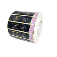 Étiquettes étanches rectangulaires personnalisées de luxe autocollants personnalisés en vinyle PVC autocollants délicats en feuille d'or pour l'emballage