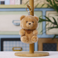 Porte-clés en peluche doux et moelleux de 12 cm, multi-styles, animaux de la ferme et de la forêt, animaux de dessin animé mignons (Vache, Dinosaure, Singe), pendentif de sac en peluche, cadeau