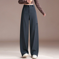 AILAILIGA Großhandel Maßgeschneiderte Hochwertige Damen High-Waist Spandex Mode Weite Hosen mit Taschen