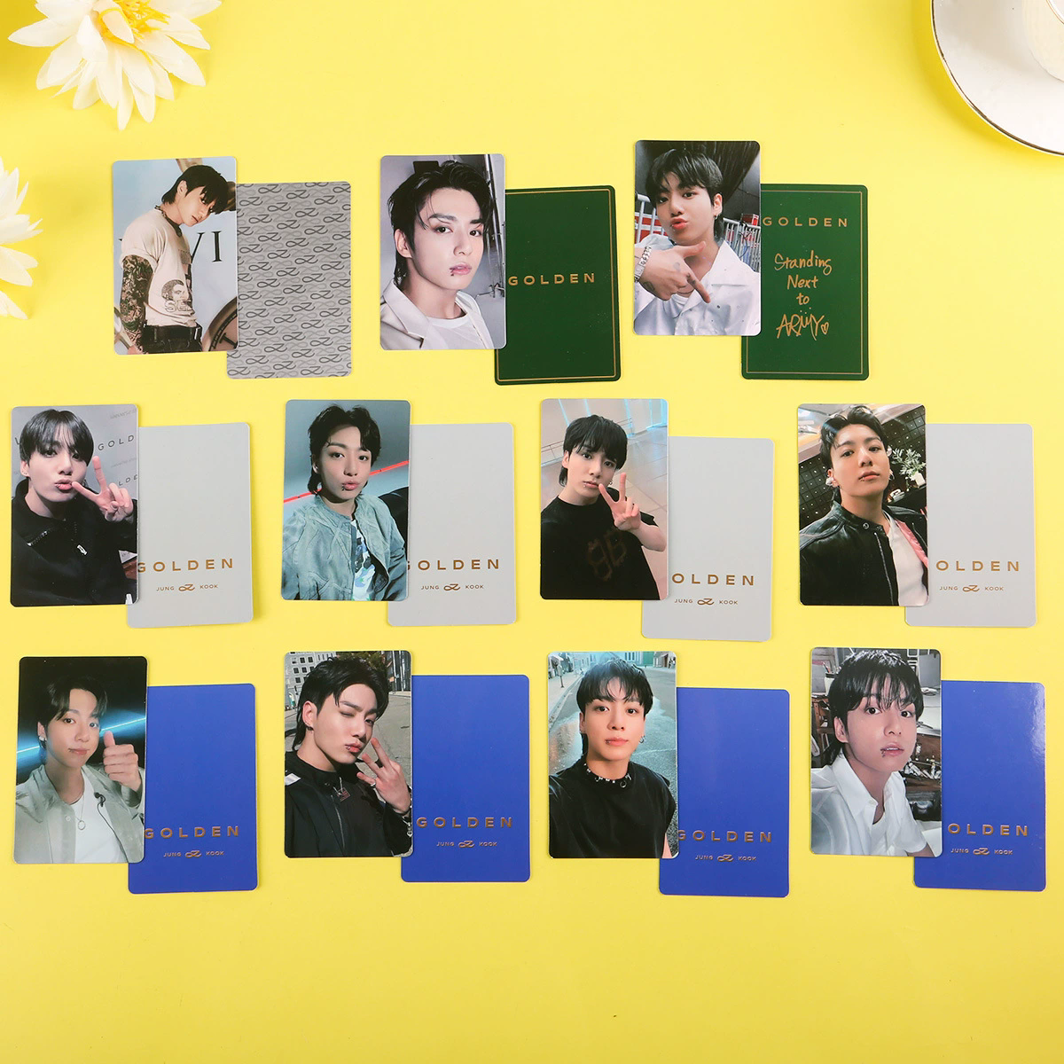 KPOP Idol Bangtan Boys JungKook Golden JK 3D Solo Photocard Photo