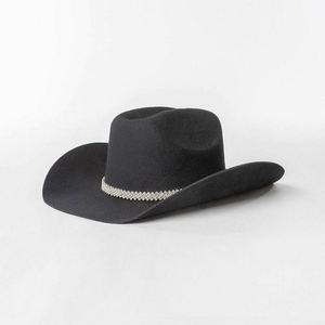 Wholesale 2024 Luxury Rhinestone <b>Band</b> Chapeau Western Wide Brim Fedora Custom Logo Women Cowboy <b>Hats</b> Travel Party Four Seasons - Product Image 4