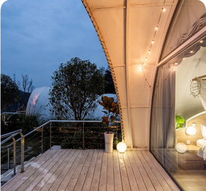 5x7m luxe pas cher coquille glamping dôme tentes pour + 2 personnes station - Product Image 5