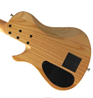 Guitare basse électrique sans tête professionnelle à 4 cordes, corps en frêne, dos/côtés en acajou, accastillage chromé anti-corrosion