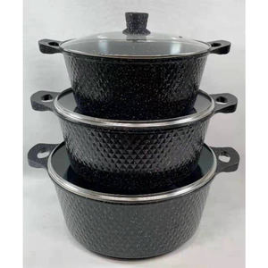 Cocina/32/36/40CM grande sartén antiadherente de fundición de la olla de cocina de aluminio antiadherente de granito de cazuela de utensilios de cocina negro - Product Image 1