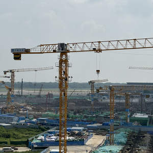 Grue à tour à plateau plat Dahan Qtz160-7013-10t, moteur, moment de levage nominal 160t.m, portée 70m, capacité de levage maximale 10 tonnes, 200m max - Product Image 1