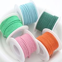 Chaînes en cristal SS6 de 2 mm en gros, chaînes en cristal solide Jelly, chaînes à griffes en acrylique, chaînes de strass pour vêtements et accessoires de bijouterie