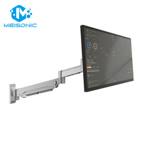 Support mural pour moniteur LCD VESA T9-GA01-W-PLUS 32 pouces, robuste, bras à gaz réglable en hauteur, en alliage d'aluminium, 15 kg, 90 degrés, neuf