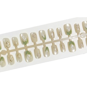 [Toutes les tailles M] 30 faux ongles nude style français œil-de-chat pré-dessinés et bandes adhésives – Trois ensembles par paquet - Product Image 5