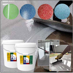 Résine époxy pour sols auto-nivelante 100% solide, peinture époxy pour sols en sable coloré, effet marbre - Product Image 1