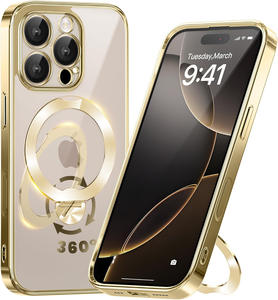 Coque <span class=keywords><strong>de</strong></span> téléphone magnétique rotative à 360° avec support anneau et chargement sans fil, antichoc, pour iPhone 17 16 15 14 – Meilleure vente - Product Image 4