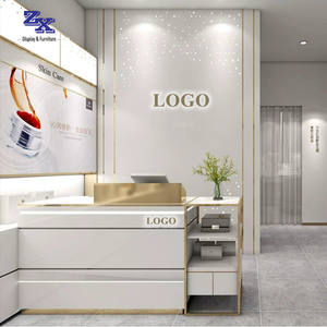 <span class=keywords><strong>MDF</strong></span> Blanco Cosmético Display Stand Cuidado <span class=keywords><strong>DE</strong></span> LA PIEL Gabinete Escaparate para el centro comercial al por menor - Product Image 3