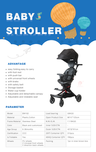 Xe đẩy em bé gấp gọn nhẹ, giá sỉ, thoải mái khi đi du lịch - Product Image 5