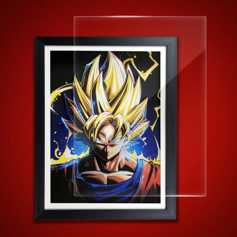 Custom Printed 3D Dragon Ball Movie Poster Flip 3D Animation Integrated 3D Picture Framed Wall Art