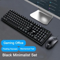 Teclado para Juegos con Cable, Económico, con Teclas Multimedia, Retroiluminación RGB, para PC con Windows