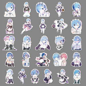50 autocollants décoratifs en PVC imperméables pour bagages, fenêtres de voiture, ordinateurs portables, <span class=keywords><strong>Re</strong></span> <span class=keywords><strong>Zero</strong></span> <span class=keywords><strong>Starting</strong></span> <span class=keywords><strong>Life</strong></span> <span class=keywords><strong>in</strong></span> <span class=keywords><strong>Another</strong></span> <span class=keywords><strong>World</strong></span>, dessins animés, autocollants d'anime - Product Image 5