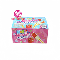 Coloful musique mélodie Lolly bâton bonbons jouet OEM personnalisé Sucette aigre doux fruité saveur magique sifflet dur sucette