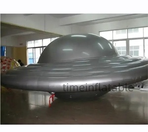 Pvc Inflatable 5m bị rơi UFO người ngoài hành tinh chiếc đĩa bay khổng lồ tổ chức sự kiện trang trí đèn Led Blower - Product Image 6